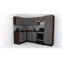 Bucatarie de Colt GENA NEW 2 ST. 140-250, Fara Corp de Cuptor, Wenge / Decor K352